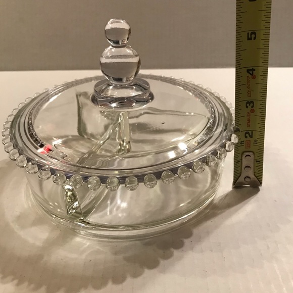 Imperial Glass Candlewick 3 Part Candy Dish With Lid 7” Vintage 1936-19… - Picture 9 of 9